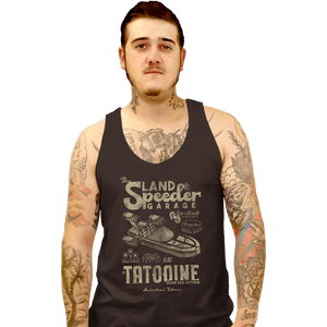 Daily_Deal_Shirts Tank Top, Unisex / Small / Black Land Speeder Garage