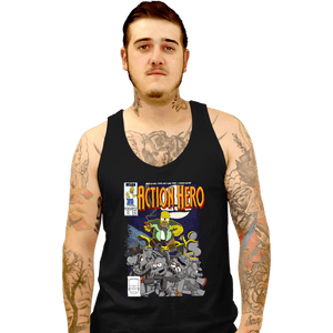 Daily_Deal_Shirts Tank Top, Unisex / Small / Black Action Hero