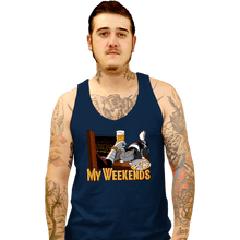 Load image into Gallery viewer, Daily_Deal_Shirts Tank Top, Unisex / Small / Navy My Weekends
