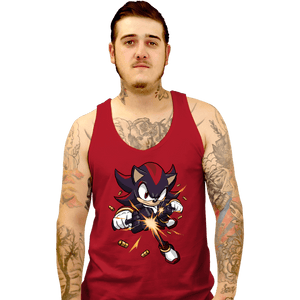 Daily_Deal_Shirts Tank Top, Unisex / Small / Red PG-13 Hedgehog