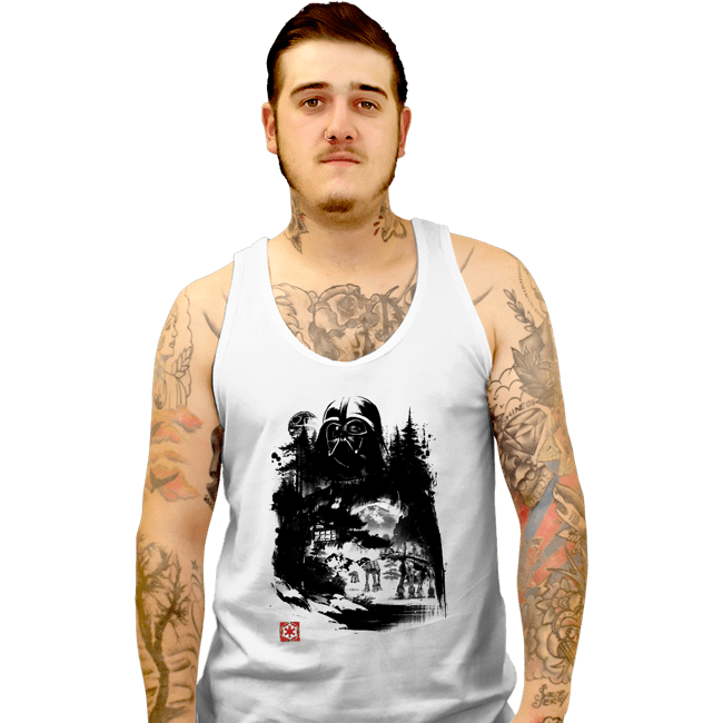 Daily_Deal_Shirts Tank Top, Unisex / Small / White Dark Lord In The Snow Planet Sumi-e