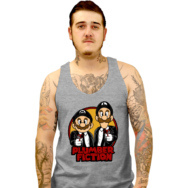 Secret_Shirts Tank Top, Unisex / Small / Sports Grey Plumber Fiction