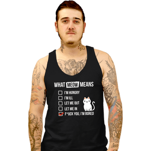 Secret_Shirts Tank Top, Unisex / Small / Black Meows Decoded