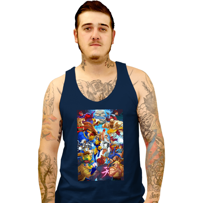 Secret_Shirts Tank Top, Unisex / Small / Navy XMen V Street Fighter