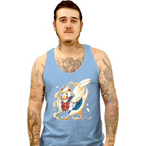 Daily_Deal_Shirts Tank Top, Unisex / Small / Powder Blue Sailor Bird