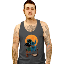 Load image into Gallery viewer, Daily_Deal_Shirts Tank Top, Unisex / Small / Charcoal Alien And Girl Gazing At The Moon
