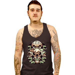 Shirts Tank Top, Unisex / Small / Black Retro Garden