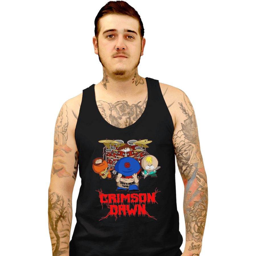 Shirts Tank Top, Unisex / Small / Black Crimson Dawn