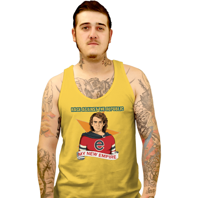 Daily_Deal_Shirts Tank Top, Unisex / Small / Gold Rage Against The Republic
