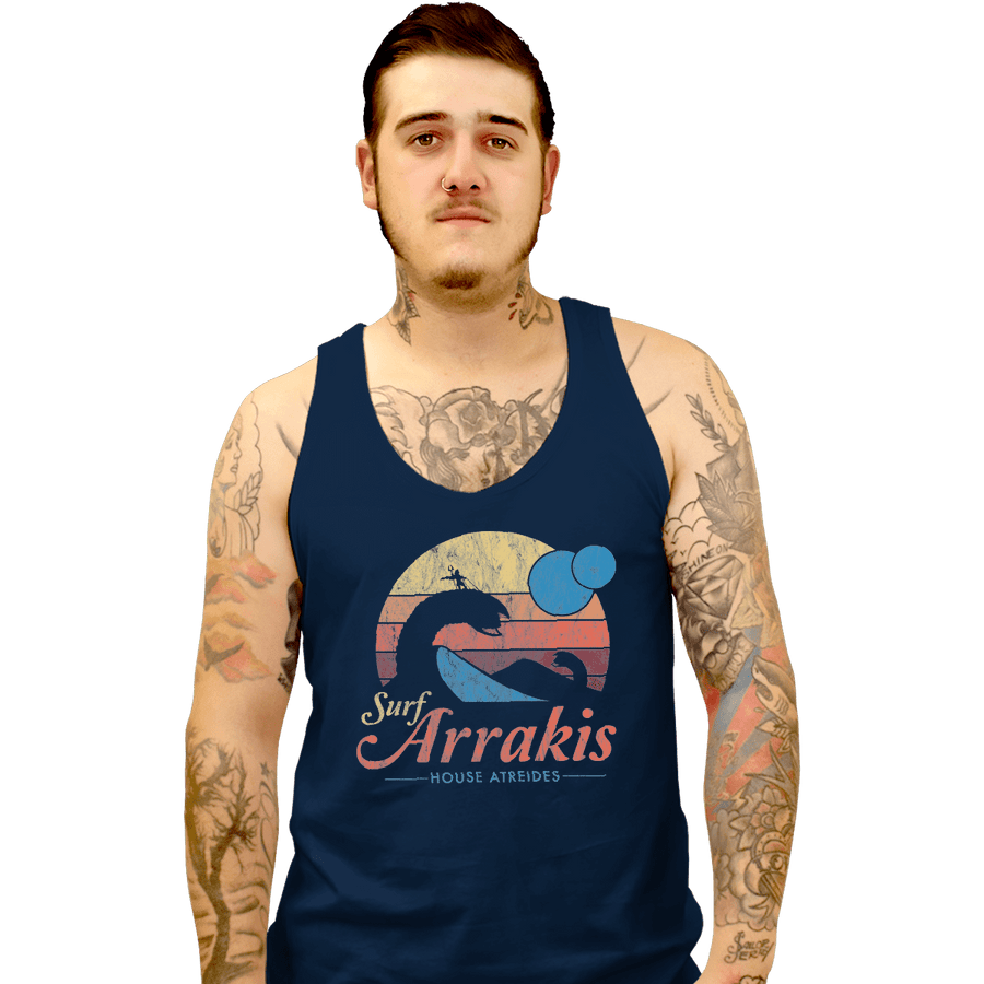 Shirts Tank Top, Unisex / Small / Navy Surf Arrakis