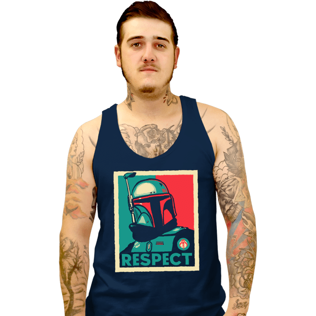 Daily_Deal_Shirts Tank Top, Unisex / Small / Navy Respect