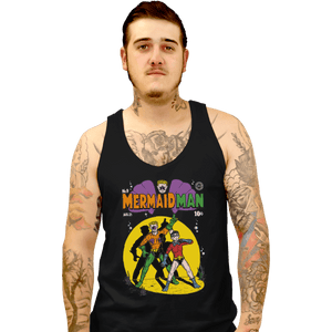 Shirts Tank Top, Unisex / Small / Black Mermaid Man