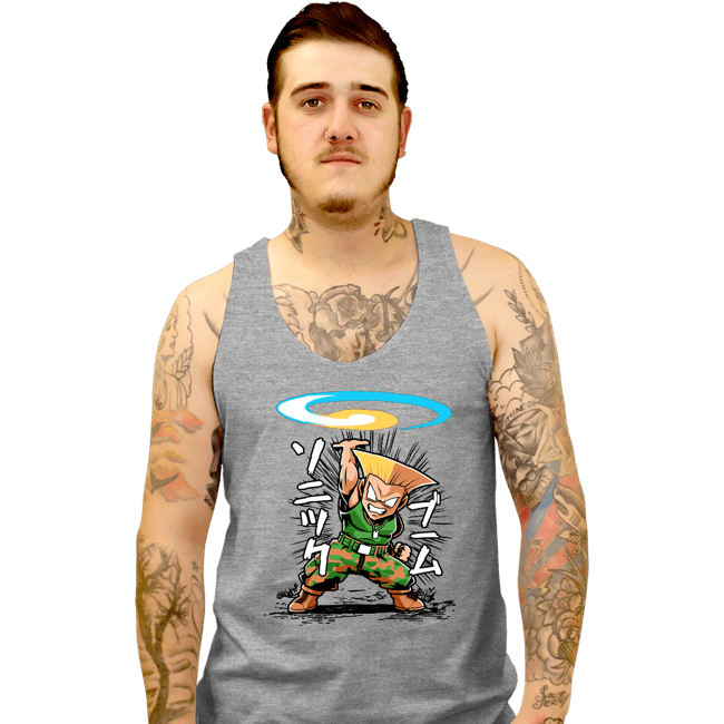 Daily_Deal_Shirts Tank Top, Unisex / Small / Sports Grey Sonic Disc
