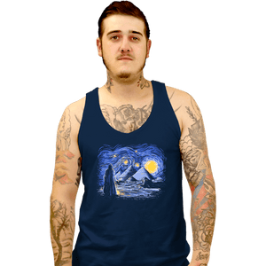 Daily_Deal_Shirts Tank Top, Unisex / Small / Navy Starry Night