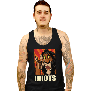 Daily_Deal_Shirts Tank Top, Unisex / Small / Black Idiots!
