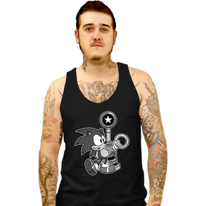 Shirts Tank Top, Unisex / Small / Black Retro Sonic