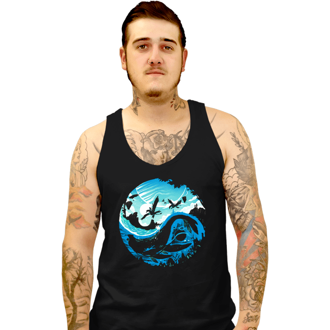 Daily_Deal_Shirts Tank Top, Unisex / Small / Black Yin Yang Of Water