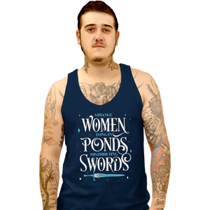 Daily_Deal_Shirts Tank Top, Unisex / Small / Navy Strange Women