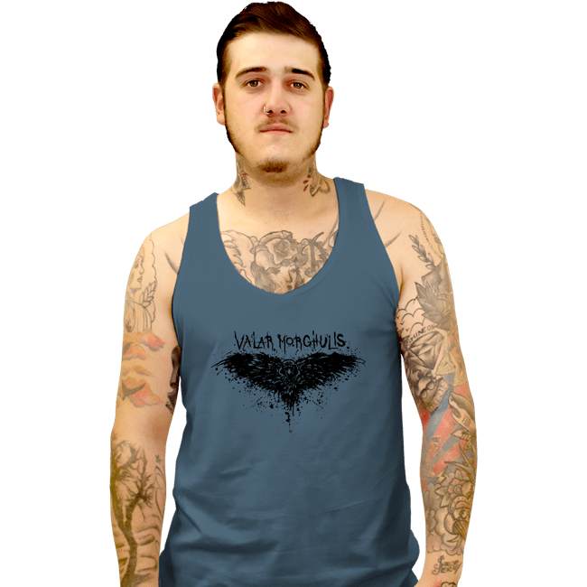 Shirts Tank Top, Unisex / Small / Indigo Blue Valar Morghulis