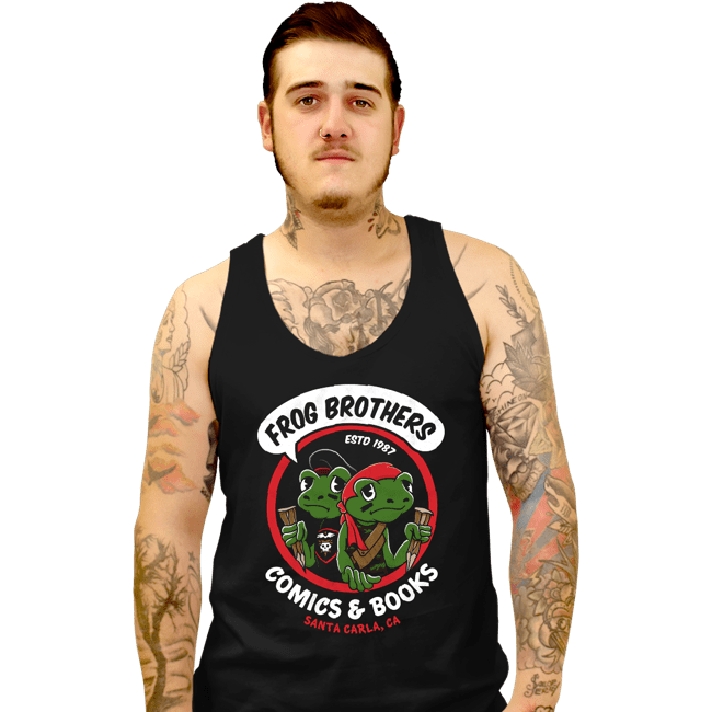 Shirts Tank Top, Unisex / Small / Black Frog Brothers Comics