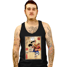 Load image into Gallery viewer, Secret_Shirts Tank Top, Unisex / Small / Black Straw Hat Captain Woodblock
