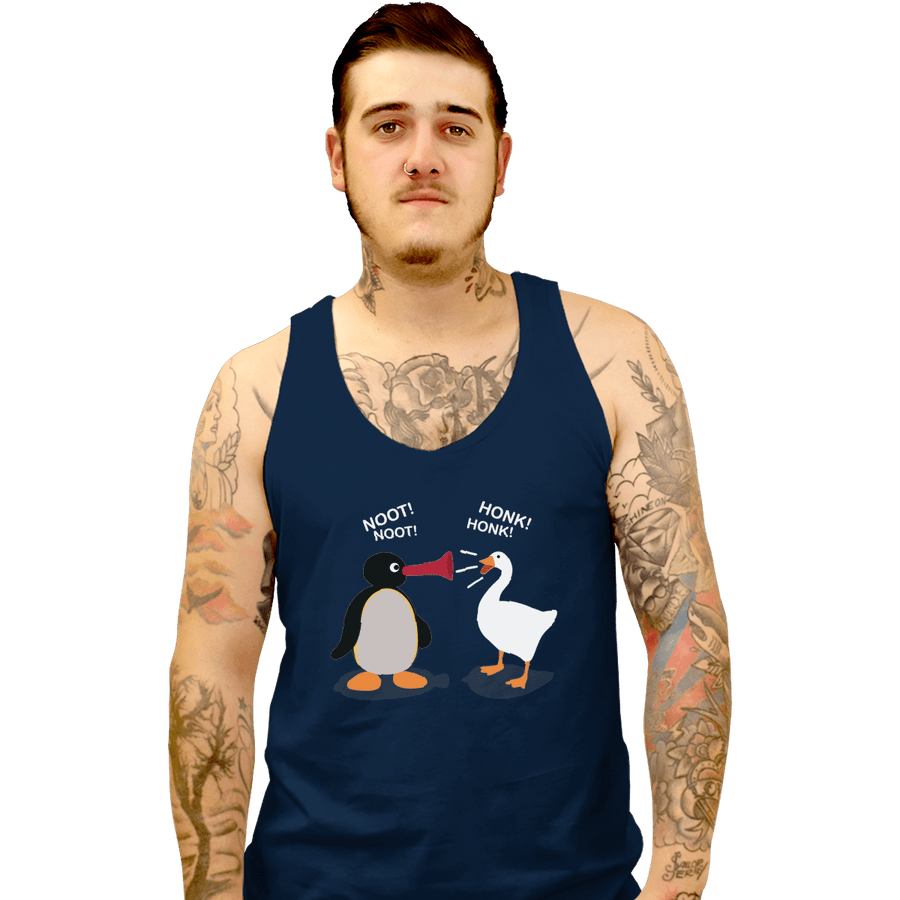 Shirts Tank Top, Unisex / Small / Navy Hoot Honk