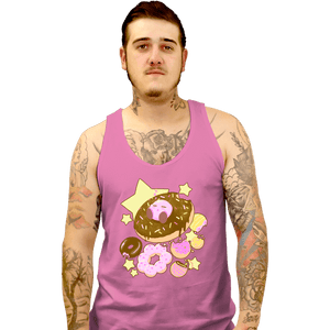Daily_Deal_Shirts Tank Top, Unisex / Small / Pink Kirby Donuts
