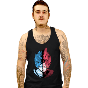 Shirts Tank Top, Unisex / Small / Black Blue VS Rose