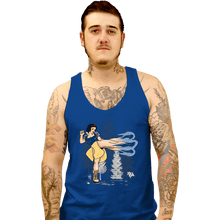 Load image into Gallery viewer, Secret_Shirts Tank Top, Unisex / Small / Royal Blue Chun White Kick
