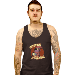 Shirts Tank Top, Unisex / Small / Black Coffee Improves My Magic