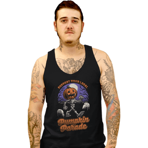 Shirts Tank Top, Unisex / Small / Black Halloween Pumpkin Parade