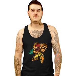 Shirts Tank Top, Unisex / Small / Black Metroid - Galactic Bounty Hunter