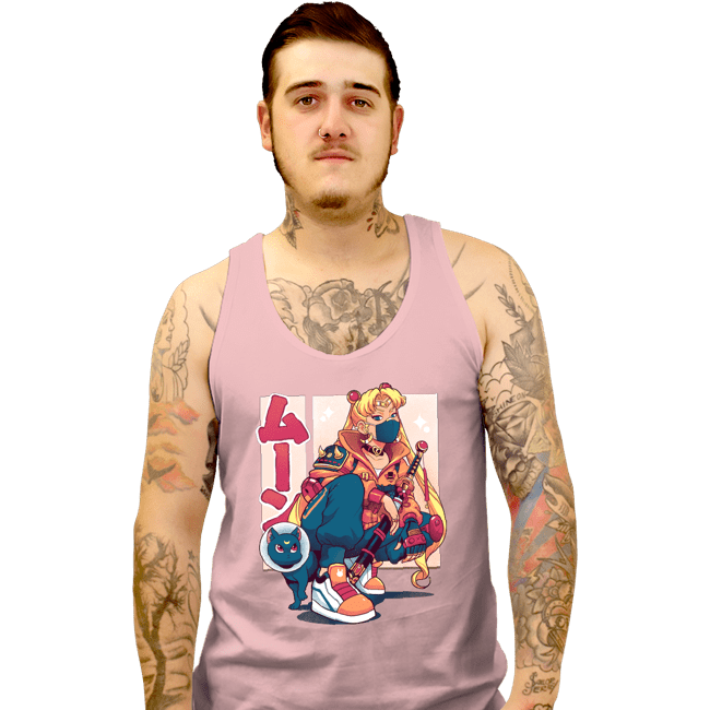 Shirts Tank Top, Unisex / Small / Pink Waxing Moon