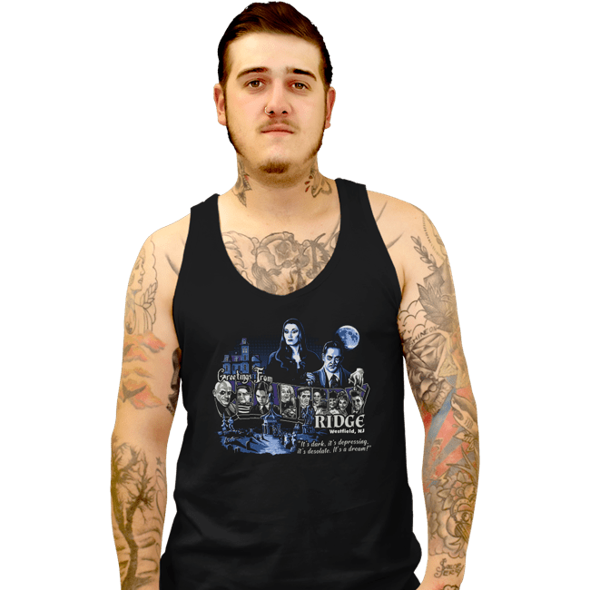 Daily_Deal_Shirts Tank Top, Unisex / Small / Black Greetings from Cemetery Ridge