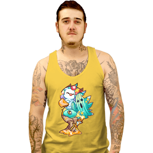 Shirts Tank Top, Unisex / Small / Gold Magical Silhouettes - Chocobo