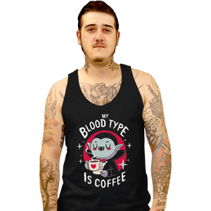 Shirts Tank Top, Unisex / Small / Black Coffee Vampire