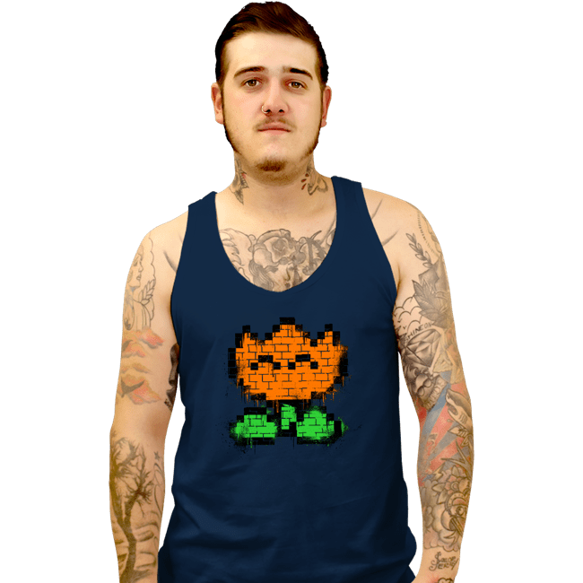 Secret_Shirts Tank Top, Unisex / Small / Navy Flower Graffiti