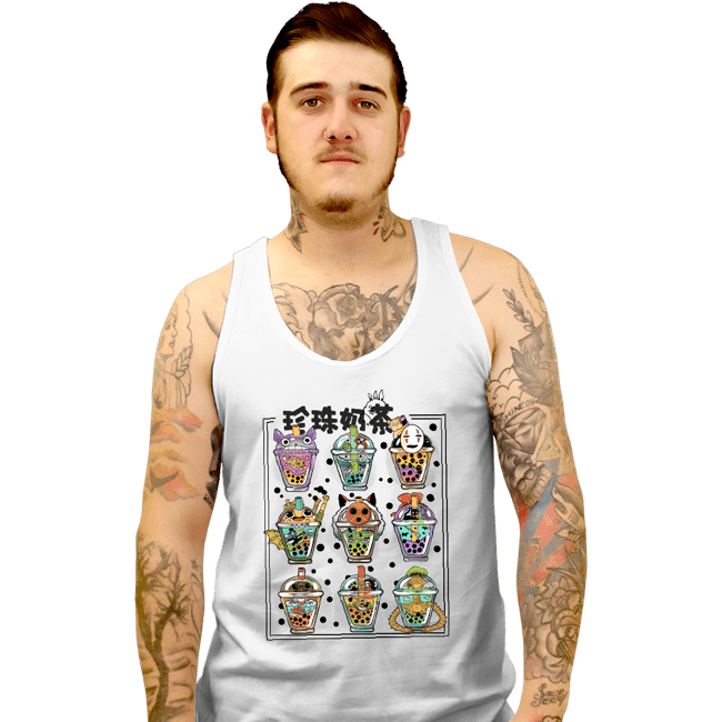 Daily_Deal_Shirts Tank Top, Unisex / Small / White Bubble Tea Nerd