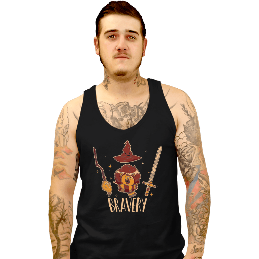 Shirts Tank Top, Unisex / Small / Black Bravery