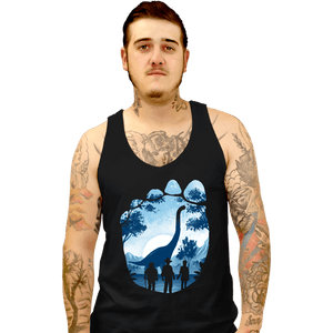 Daily_Deal_Shirts Tank Top, Unisex / Small / Black Brachiosaurus Footprint