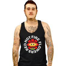 Load image into Gallery viewer, Shirts Tank Top, Unisex / Small / Black Red Hot Fire Flowers
