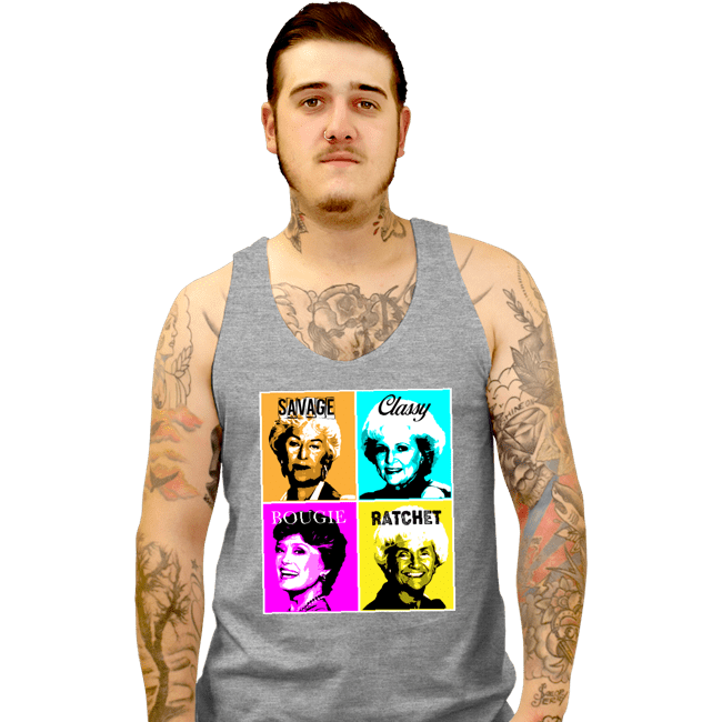 Shirts Tank Top, Unisex / Small / Sports Grey Golden Savage