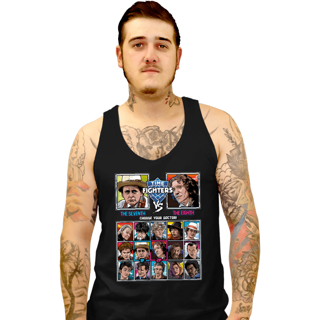 Shirts Tank Top, Unisex / Small / Black Time Fighters 7th VS 8th