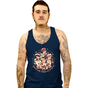 Daily_Deal_Shirts Tank Top, Unisex / Small / Navy Christmas Princesses