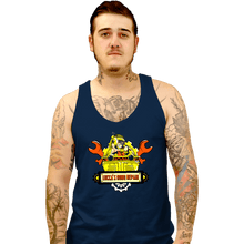 Load image into Gallery viewer, Shirts Tank Top, Unisex / Small / Navy Lucca&#39;s Repair Shop
