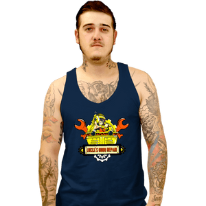 Shirts Tank Top, Unisex / Small / Navy Lucca's Repair Shop