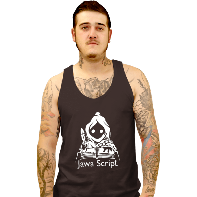 Shirts Tank Top, Unisex / Small / Black Jawa Script