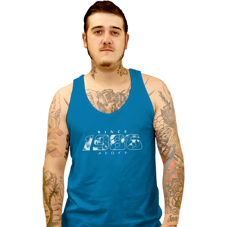 Shirts Tank Top, Unisex / Small / Sapphire Metroid 1986