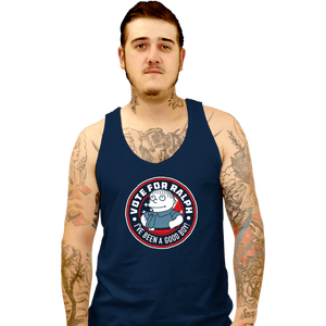 Shirts Tank Top, Unisex / Small / Navy Vote For Ralph