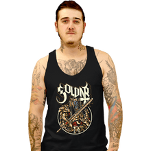 Load image into Gallery viewer, Shirts Tank Top, Unisex / Small / Black Alien In Gold
